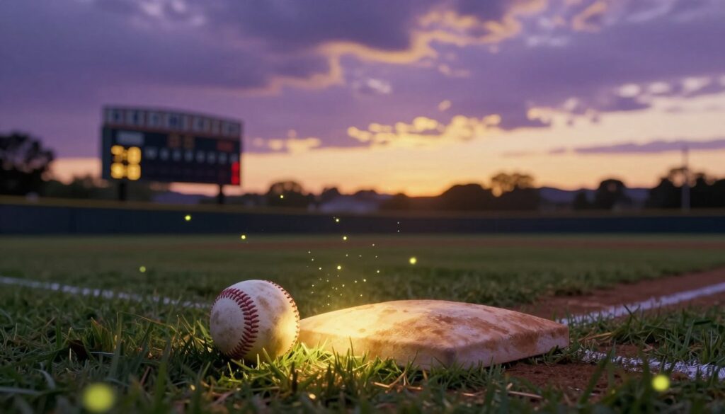 Magical baseball field at dusk, a Shoeless Joe book review Magical baseball field at dusk, a Shoeless Joe book review