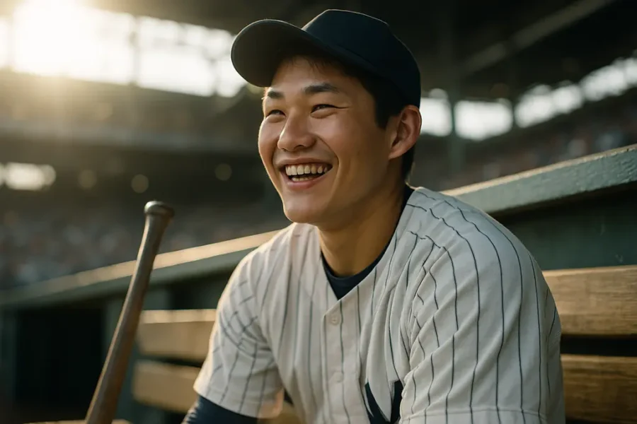 Murakami Rookie Season power hitter tracking a fly ball from the batter's box