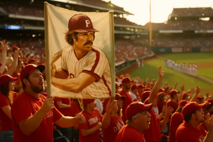 Phillies Fan Engagement shown by a full Citizens Bank Park crowd during a summer game
