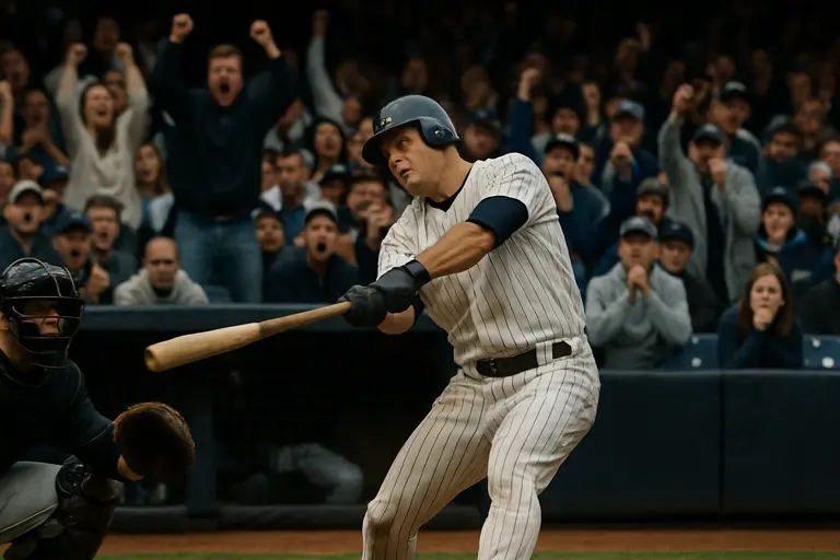 Pitcher delivering under stadium lights during a high-stakes baseball game