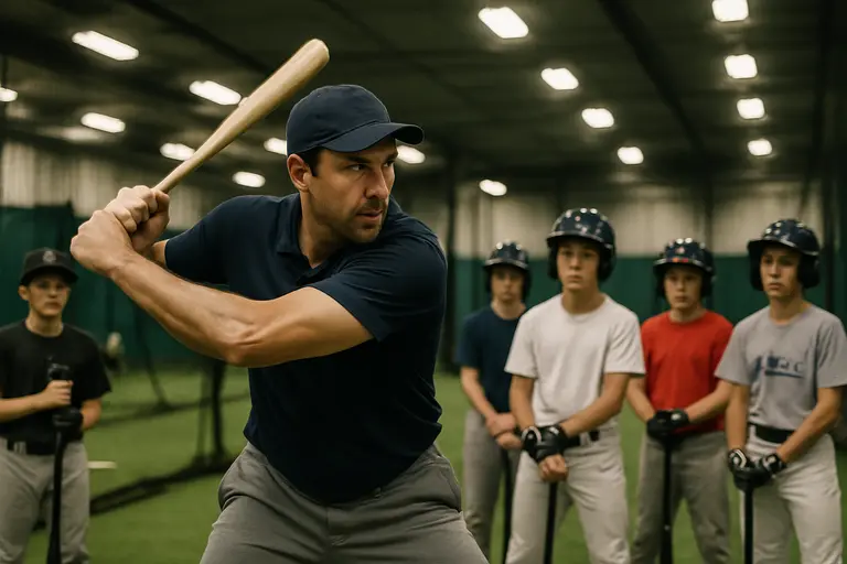 Young shortstop taking batting practice before a Reds game